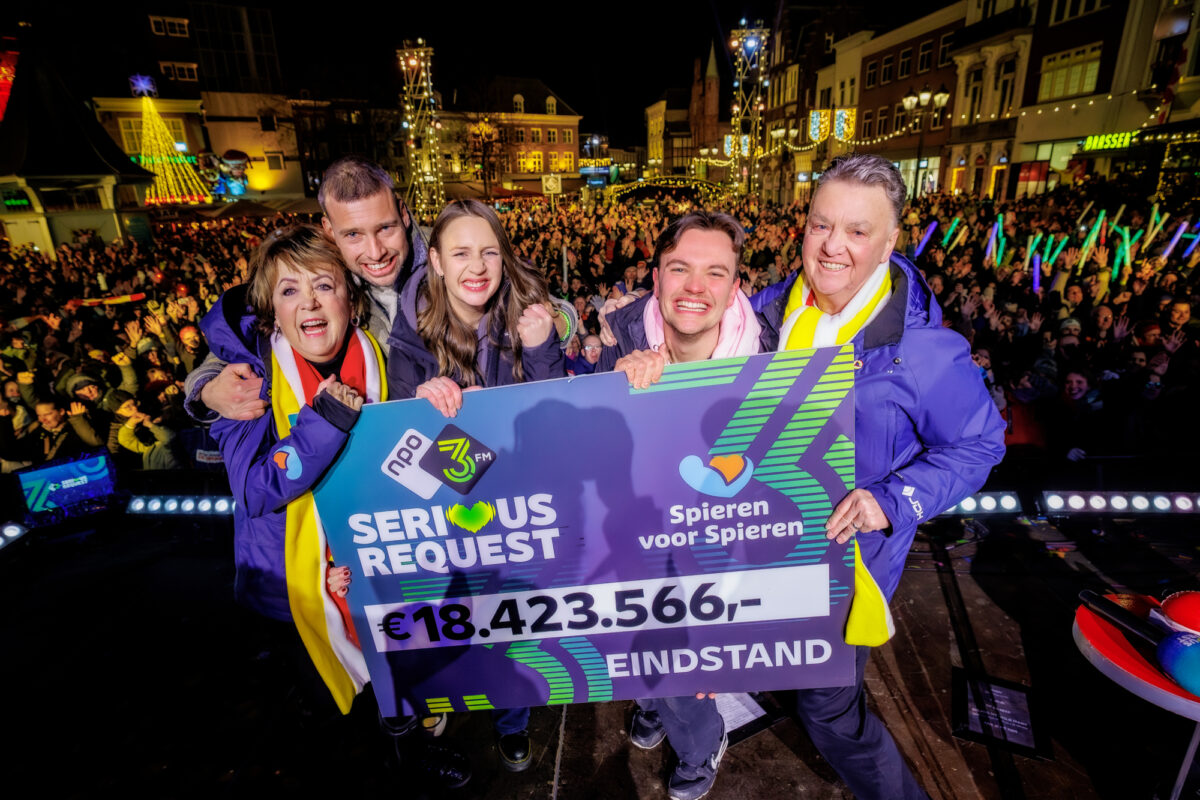 €18.423.566 opgehaald voor 3FM Serious Request