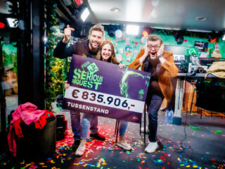 De tweede tussenstand van 3FM Serious Request: €835.906,-
