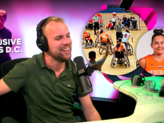 Paralympische rolstoelbasketbalster Carina de Rooij bij Wijnand in de Ochtend