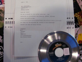 Hot veilingitem: platinaplaat van Michael Jackson