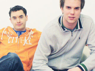 Heethoofden Wijnand en Joey in de sauna