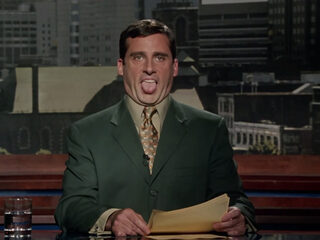 Steve Carell als nieuwslezer + heavy metal = hilarisch
