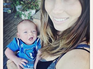 Justin Timberlake showt zijn baby