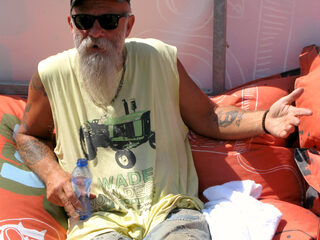 Seasick Steve helemaal gelukkig op Pinkpop