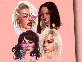 Rita, Cardi, Bebe en Charli evenaren Christina, Kim, Mya & Pink