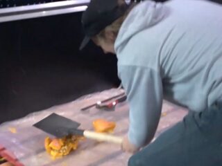 Kaarten voor Smashing Pumpkins door pompoenen te smashen