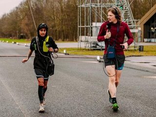 Sameena is bezig aan haar allerlaatste kilometers