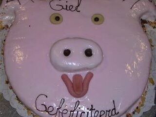 Giel Beelen taart op Google