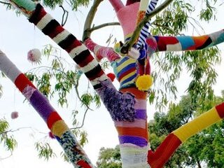 Urban Knitting in Leiden voor 3FM Serious Request