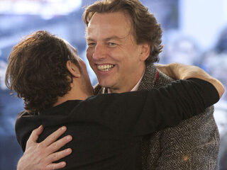 Eric Corton met Bert Koenders in het Glazen Huis