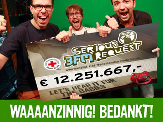 3FM Serious Request 2012 Eindstand: 12.251.667,- euro