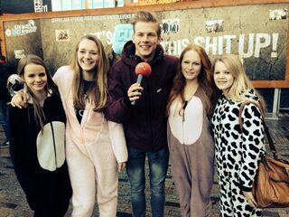 Sander zondag op het Wilhelminaplein