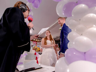 Giel trouwde Renate en Bart in het Glazen Huis!