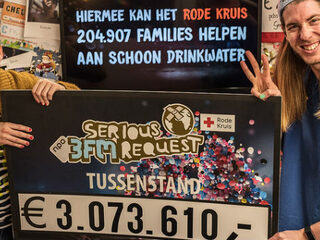 De tussenstand van 3FM SR16, donderdag: €3.073.610