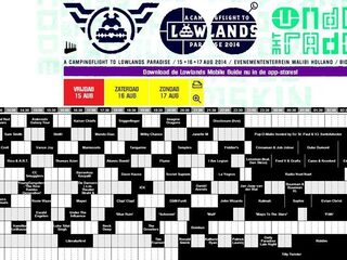 Blokkenschema's Lowlands 2014 bekend
