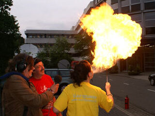 Vuurspuwen voor pinkpopkaarten