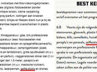 Selfie sticks verboden op Pinkpop en Lowlands