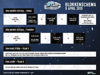 Check het 3FM Awards Festival Blokkenschema
