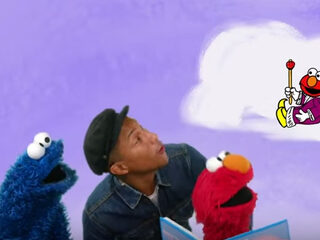 Pharrell zingt in Sesamstraat