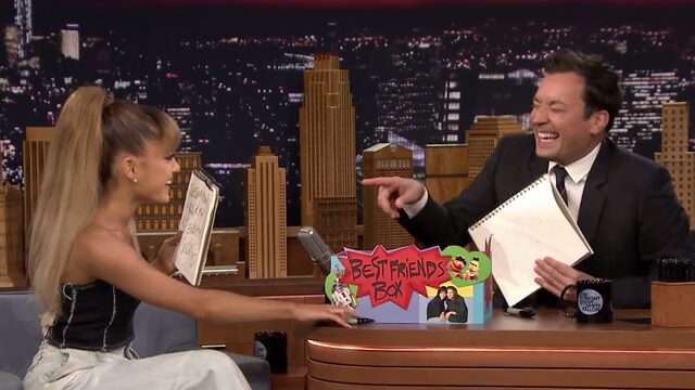 Ariana Grande en Jimmy Fallon zijn BFF