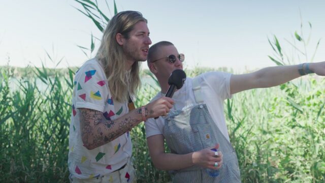 3FM-dj Frank spreekt Tom van Jungle vlak voor hun show op DTRH