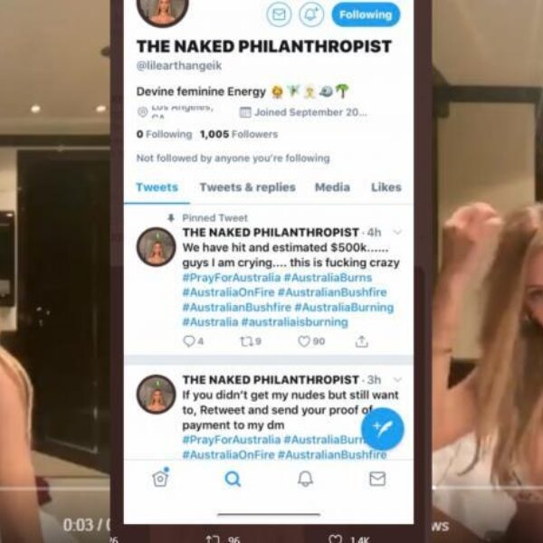 Influencer haalt half miljoen op voor bosbranden Australië met naaktfoto's