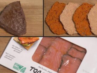 Veel vlees en vis die je eet, wordt gelijmd