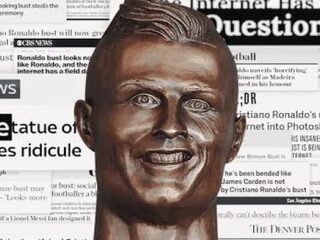 Kunstenaar van 'twijfelachtig' Ronaldo-beeld doet nieuwe poging