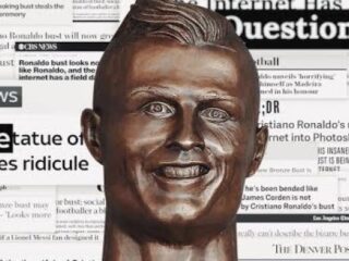 Kunstenaar van 'twijfelachtig' Ronaldo-beeld doet nieuwe poging