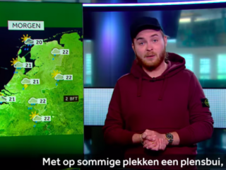 Rapper Donnie presenteert het weerbericht op NOS