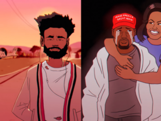 Childish Gambino stopt huilende Kanye, vermoeide Drake en ruziënde Nicki en Travis in Feels Like Summer-video