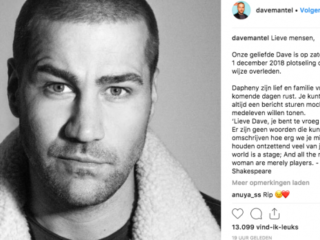 Zo reageren BN'ers op dood van ex-GTST'er Dave Mantel (37)