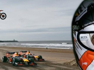 Verstappen geeft Albon rondleiding door Nederland in Formule 1-auto