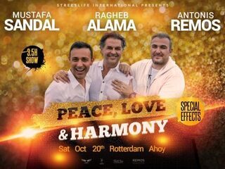 Mustafa Sandal, Ragheb Alama en Antonis Remos komen samen naar Nederland