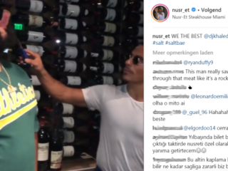 DJ Khaled probeert Salt Bae na te doen met gouden steak