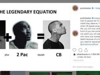 Justin Bieber noemt Chris Brown een combinatie van 2Pac en Michael Jackson