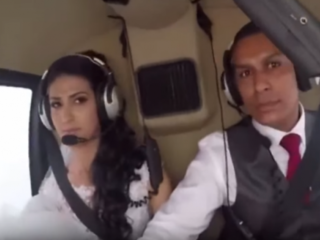 VIDEO: Laatste beelden helikoptervlucht met bruid die fataal afloopt