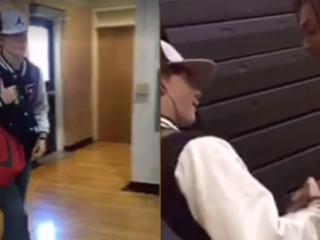 Schoolgenoot steunt gepeste jongen met nieuwe sneakers