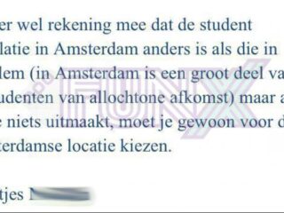 AUDIO: Student Inholland wil melding van discriminatie maken en zoekt andere school