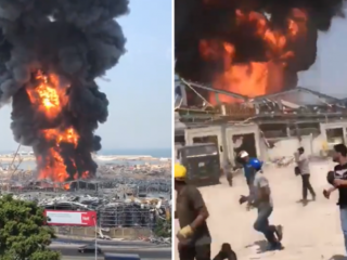 Opnieuw grote brand in haven Beiroet maand na verwoestende explosie