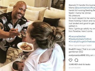 Dit is hoe Dwayne Johnson zijn borstvoedende vrouw ondersteunt