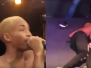 VIDEO: Jaden Smith valt flauw nadat hij teveel lines achter elkaar spit