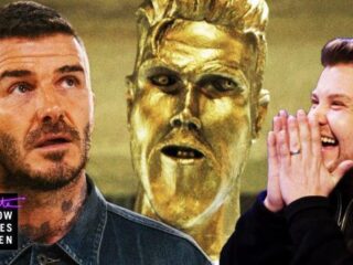 David Beckham keihard geprankt door James Corden met foeilelijk standbeeld