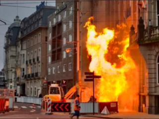 Heftige brand bij Amsterdam Centraal
