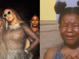 Meisje in tranen door Beyoncé's 'Black is King', Bey belt haar op