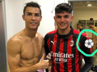 Foto Cristiano R. en AC Milan-talent Raoul Bellanova gaat viral en dit is waarom