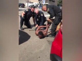 Geboeide man wordt in arm gebeten door politiehond