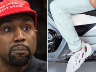 Kanye's nieuwe Yeezy's zijn gelekt en heel Twitter noemt ze Crocs