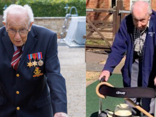 Britse WWII-veteraan (99) haalt miljoenen op voor strijd tegen corona