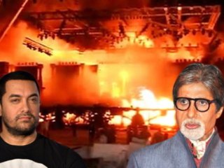 VIDEO: Bollywoodsterren ontvluchten vuurzee tijdens dansvoorstelling